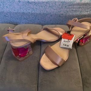Zara sandal with acrylic heel…size 40